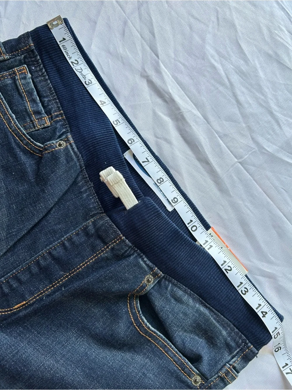 Old Navy Dark Blue Boy’s denim Karate Slim  adjustable Waistband XL (14-16) NWT